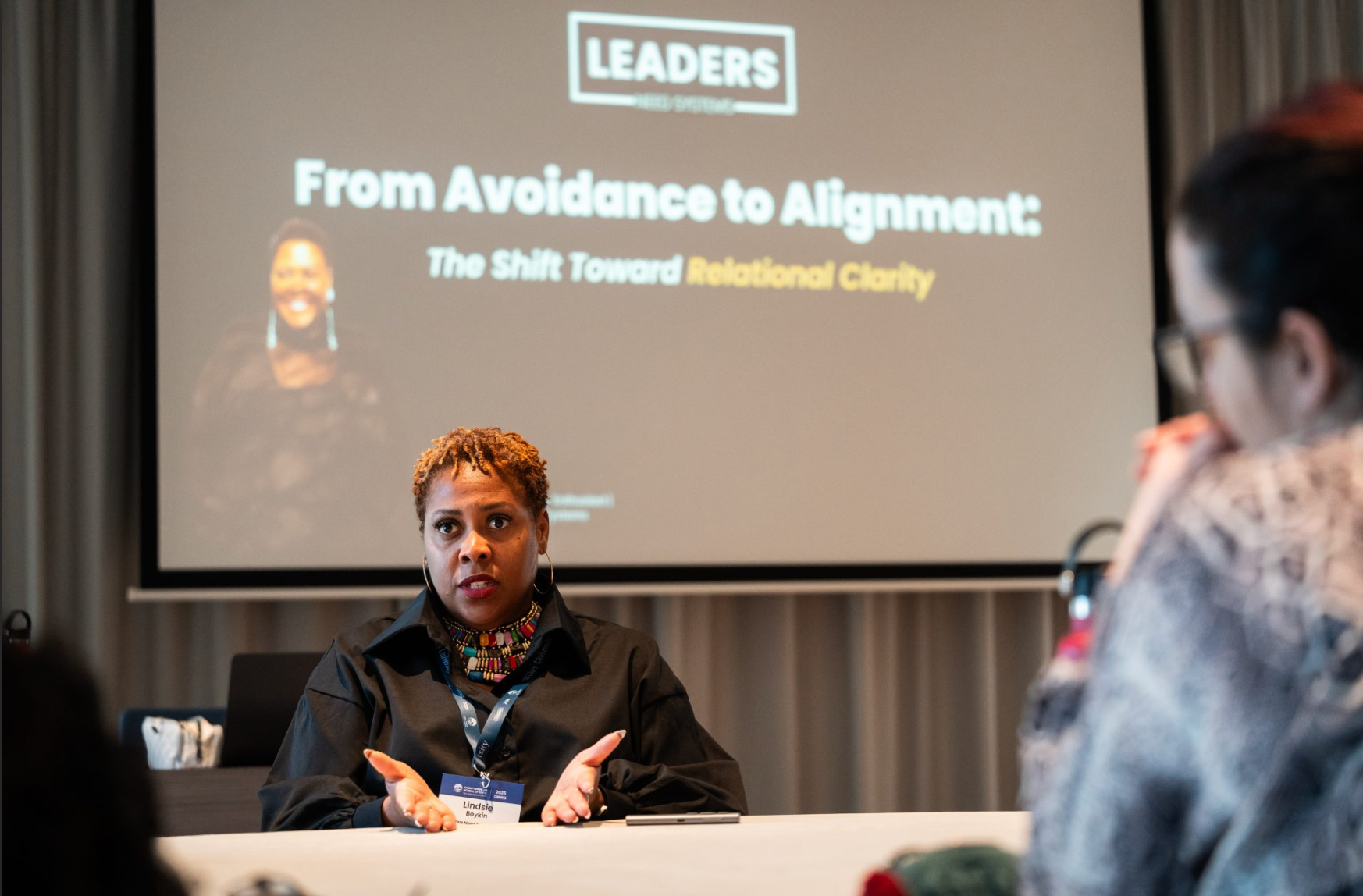 Lindsie Boykin facilitating a leadership session