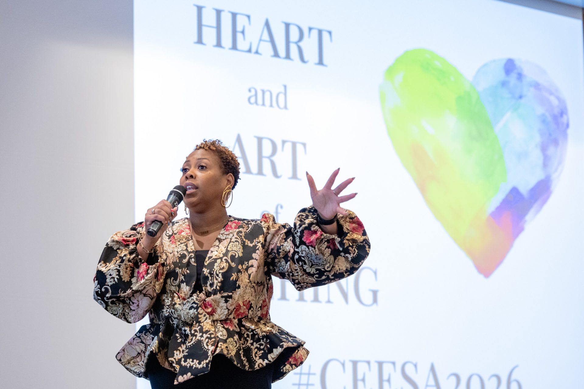 Lindsie Boykin speaking on stage